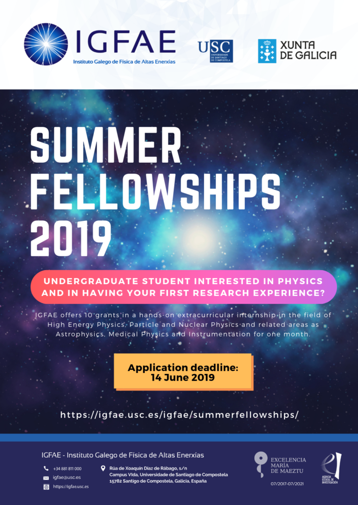 First edition of IGFAE’s summer fellowships