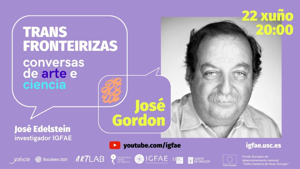 El escritor y periodista mexicano José Gordon, próximo invitado del ciclo “Transfronteirizas, conversas de arte e ciencia”