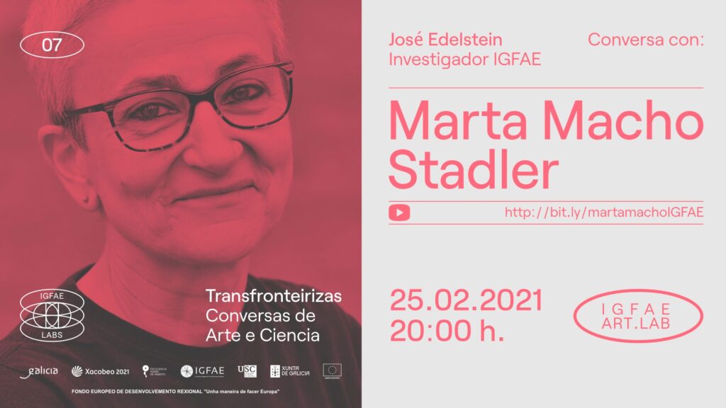 Matemáticas, literatura e mulleres con Marta Macho Stadler no próximo “Transfronteirizas, conversas de arte e ciencia”