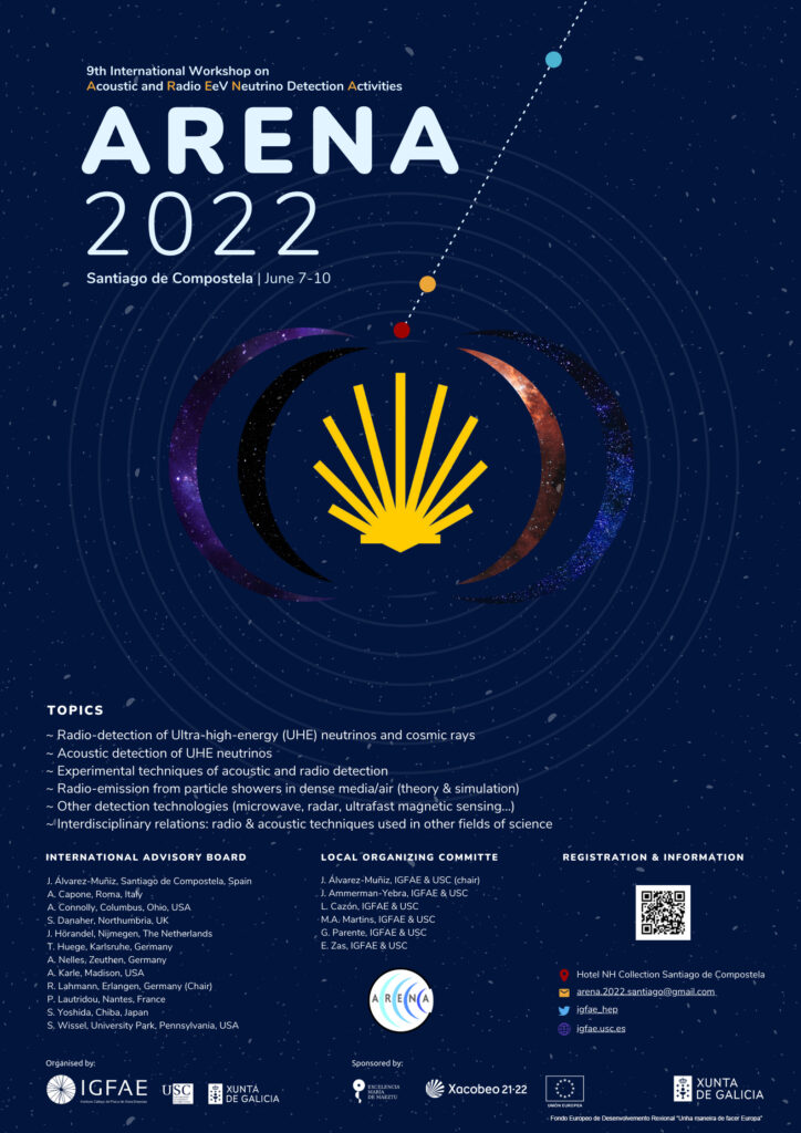 Los fenómenos más extremos del universo y los experimentos para estudiarlos, a debate en el congreso ARENA 2022 organizado por el IGFAE