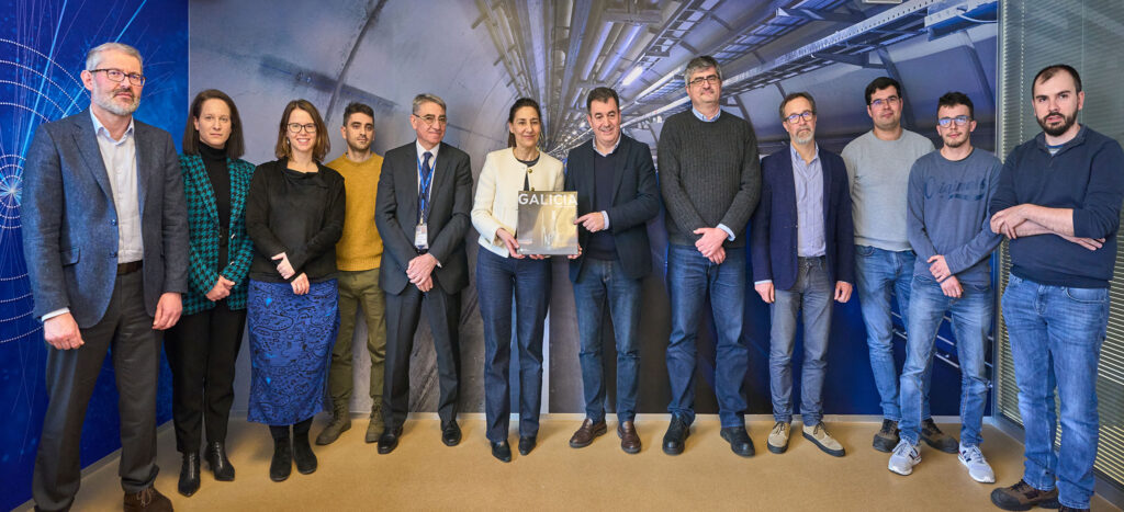 A comunidade galega no CERN recibe ao conselleiro de Cultura, Educación, FP e Universidades acompañado por unha delegación do IGFAE