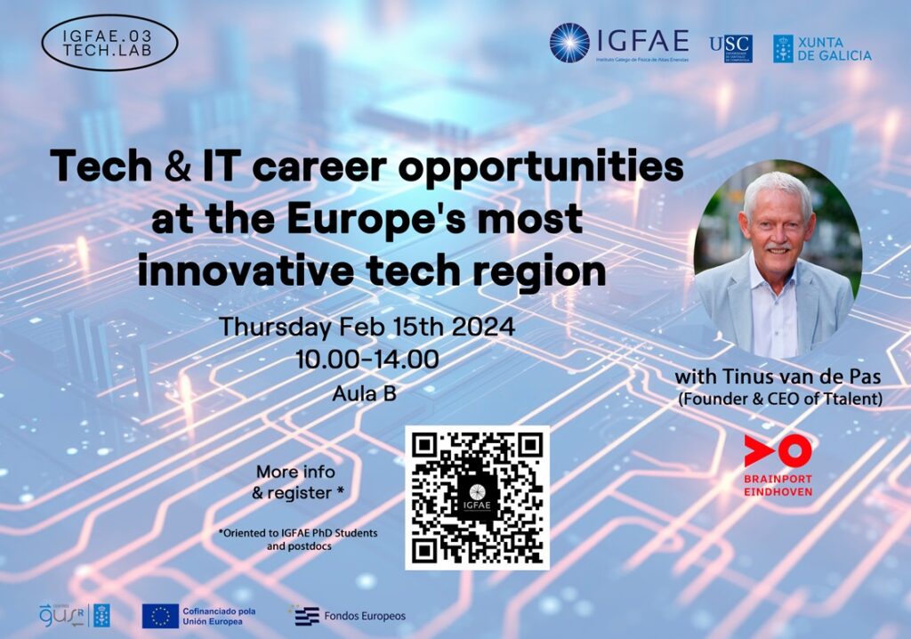 O TechLab do IGFAE organiza un encontro sobre oportunidades profesionais en Brainport Eindhoven