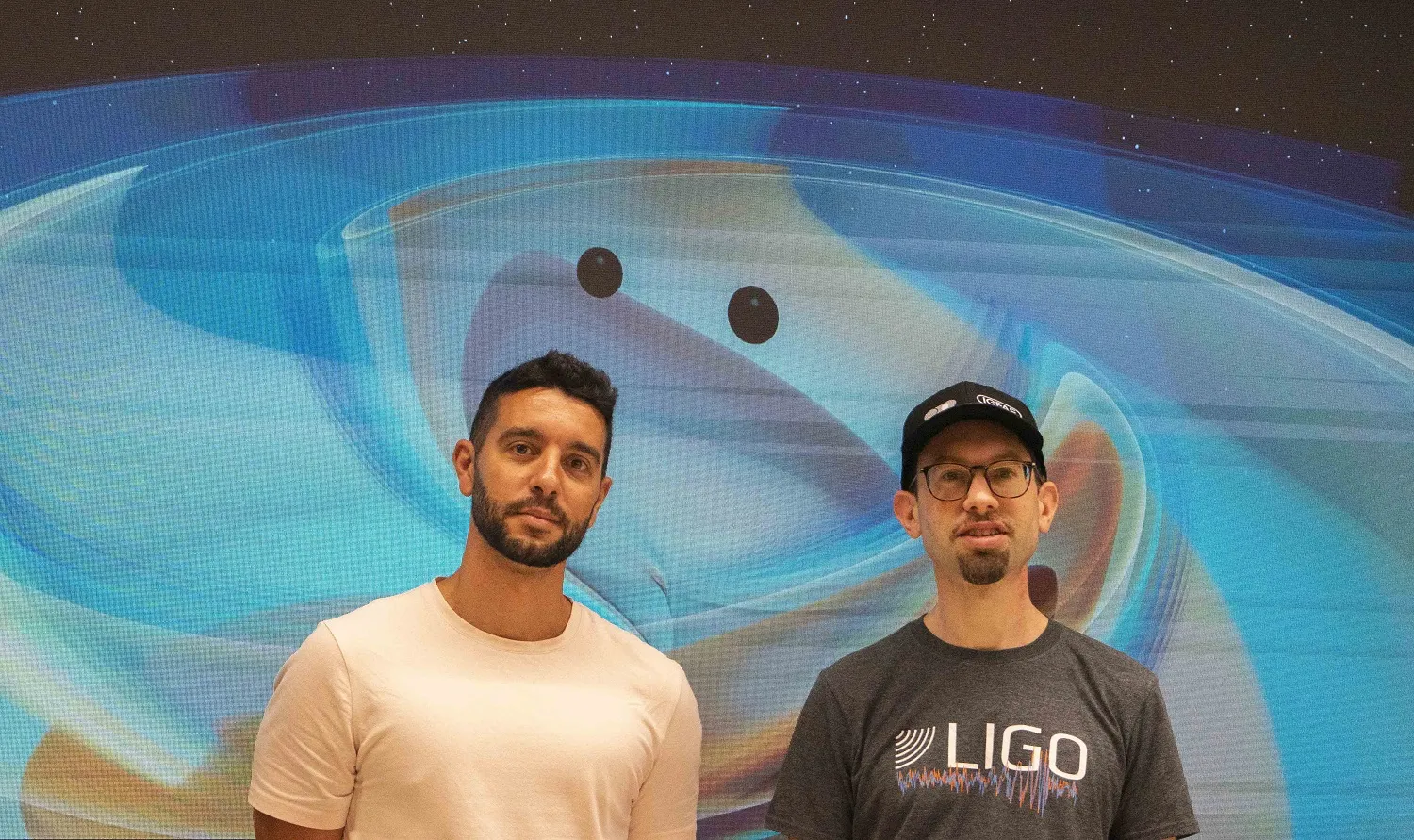 Juan Calderón Bustillo e Thomas Dent, líderes do programa de investigación de ondas gravitacionais do IGFAE. Foto: IGFAE.