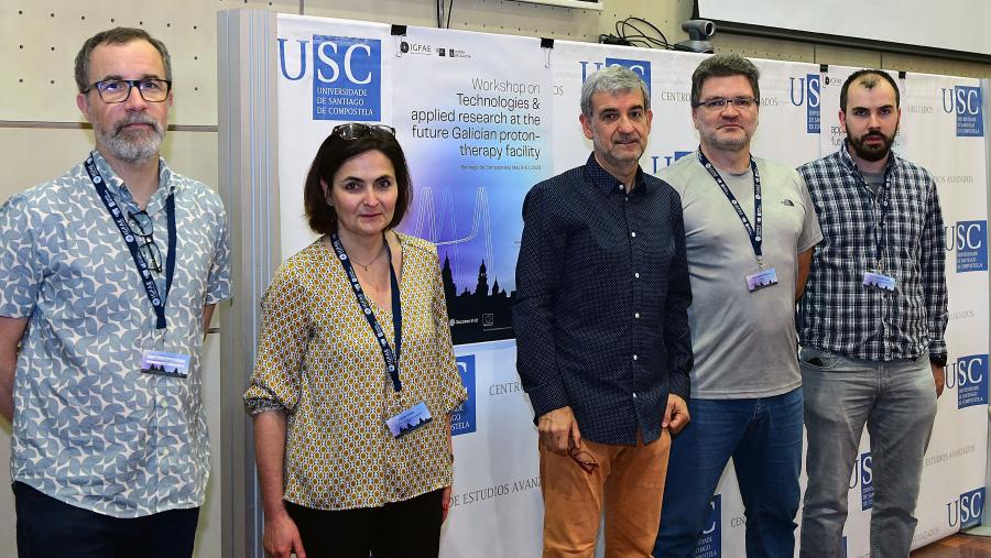 De esquerda a dereita, Carlos Salgado, Dolores Cortina, José Benlliure, Pablo Vázquez e Antonio Fernández Prieto. FOTO: Santi Alvite.